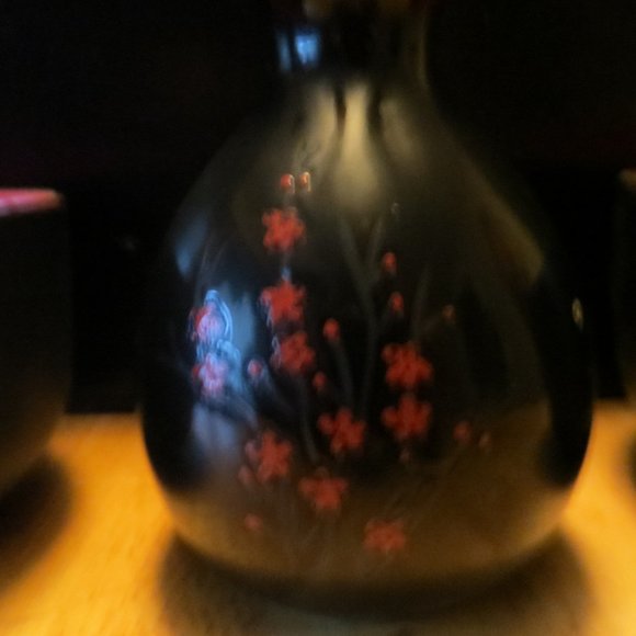 3pc. Hand Painted Saki Set - Picture 3 of 6